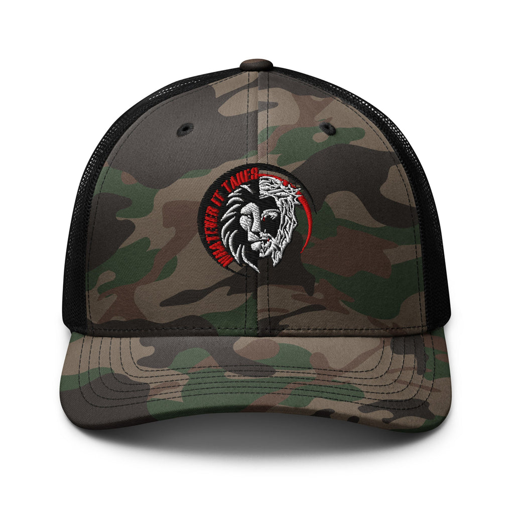 Camouflage - Whatever It Takes - Red Script trucker hat