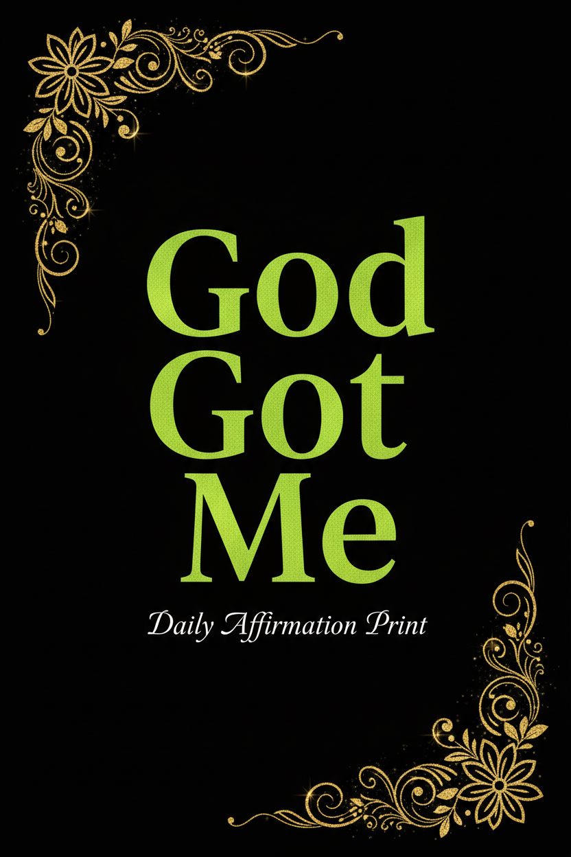 God Got Me Daily Affirmation Print