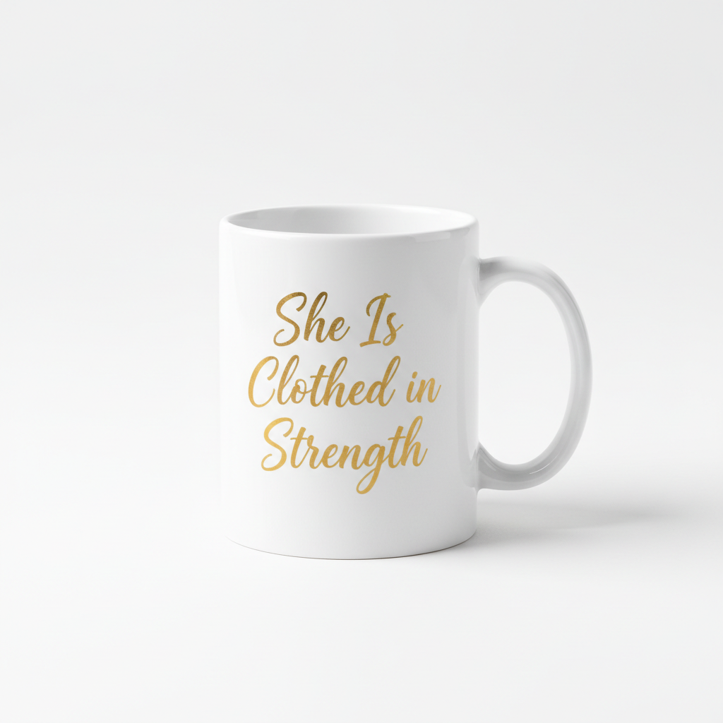 She Is Clothed in Strength Coffee Mug 11oz