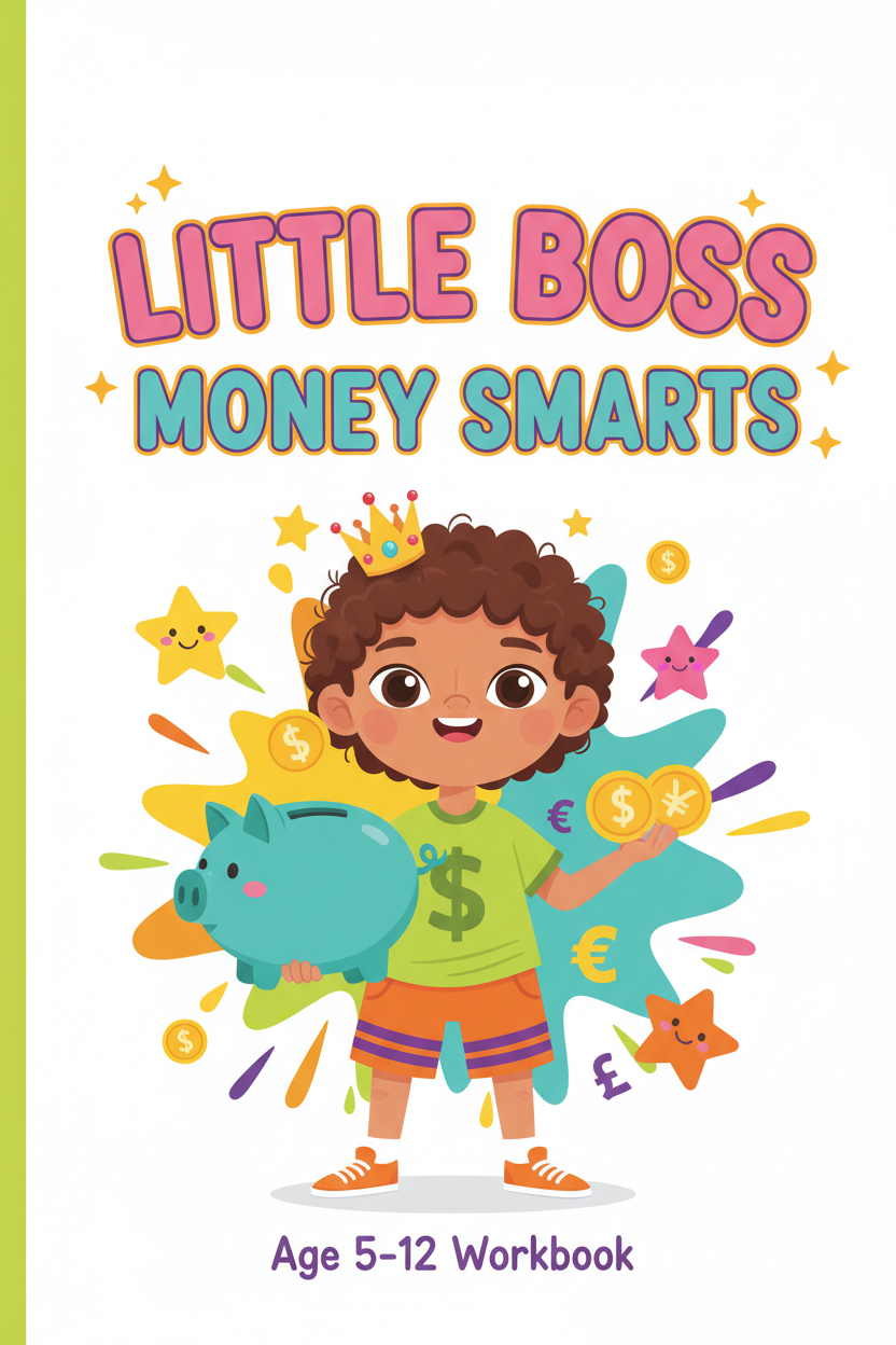 Little Boss Money Smarts kids financial literacy workbook cover