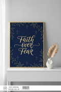 Faith Over Fear Daily Affirmation Print