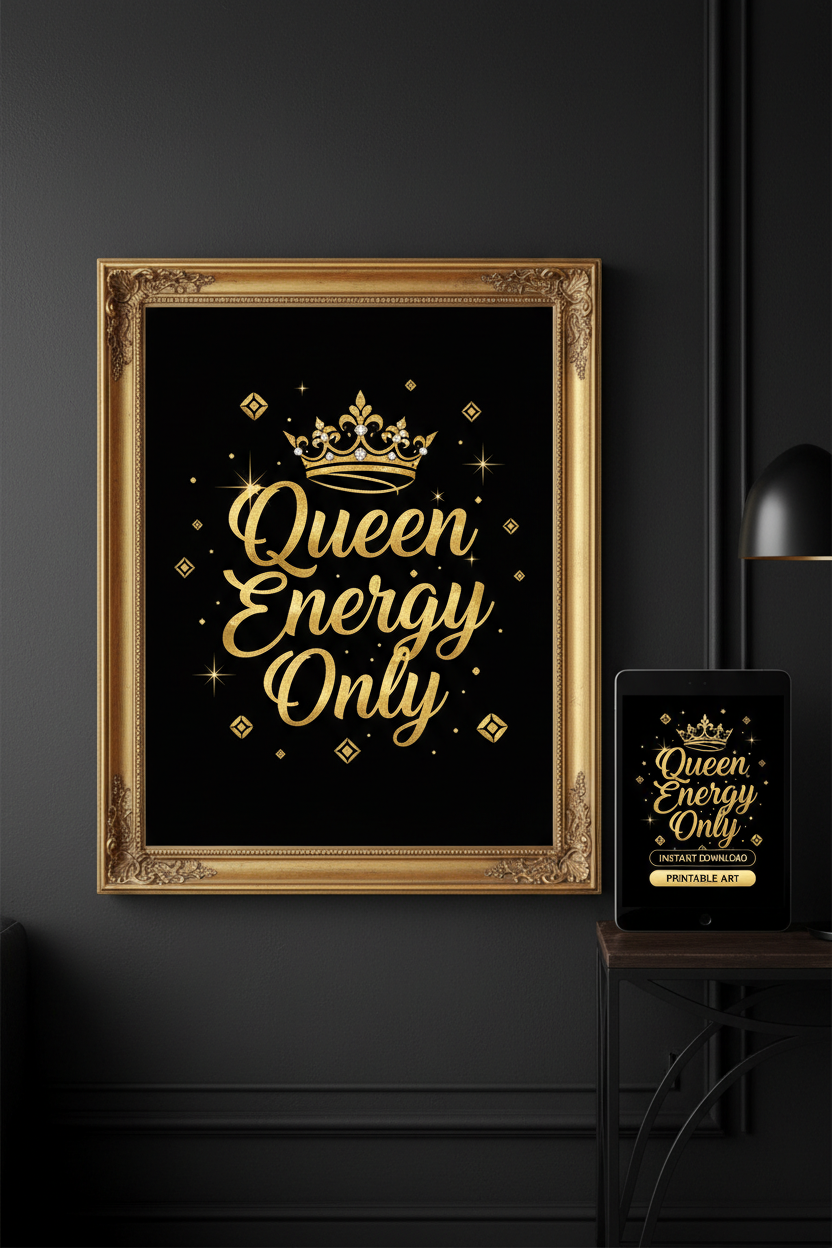 Queen Energy Only Affirmation Print
