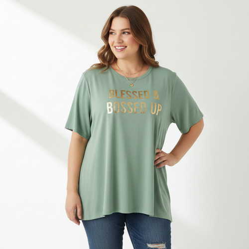 Blessed & Bossed Up Flowy Tee