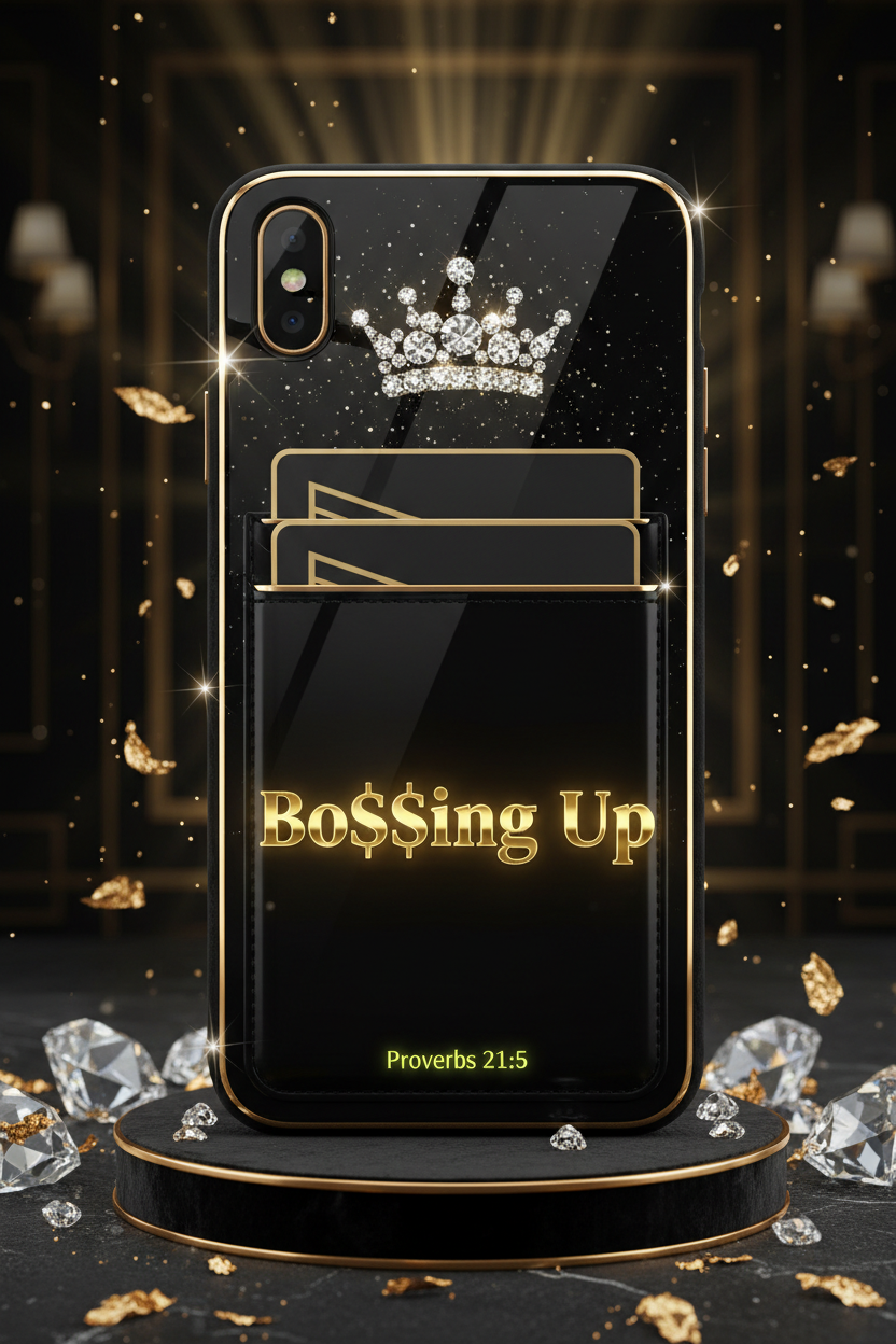 Bo$$ing Up Phone Case with Card Holder